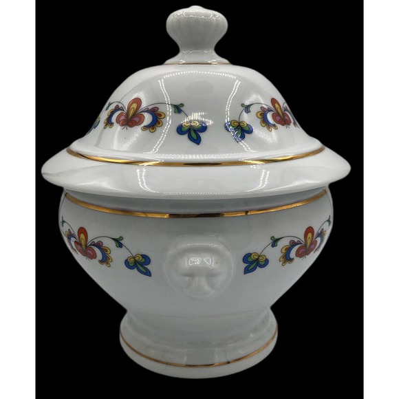 Porsgrund Porcelain Farmers Rose Tureen w/ Lid Norwegian Discontinued Mint Cond - Picture 10 of 10